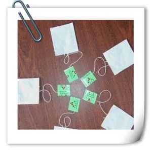etichetta dell'autoadesivo del sacchetto di carta dell'etichetta del sacchetto del tè del sigillo di calore