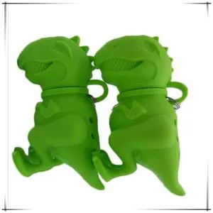 Riutilizzabili in Silicone dinosauro forma bustina di tè infusore titolare tè caffè filtro filtro tè palla cuocitè cucina accessori colore casuale