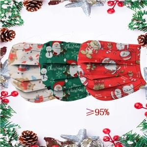 Nuovo Babbo Natale 95 Grade Meltblown Panno a tre strati Maschera per le vacanze con stampa per adulti usa e getta civile